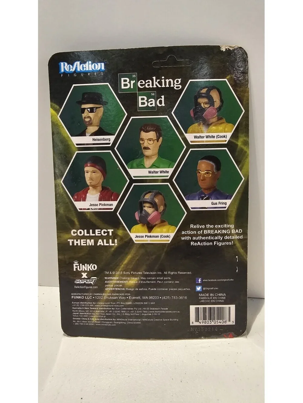 Reaction Figures Funko X Super 7 Action Figure Breaking Bad Heisenberg Unpunched